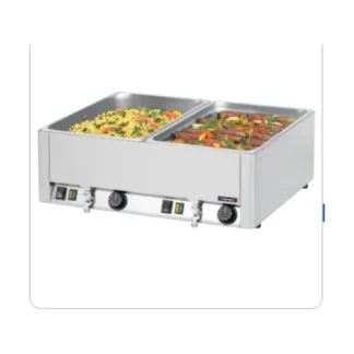 Double bain-marie GN 1/1 avec 2 robinets de vidange