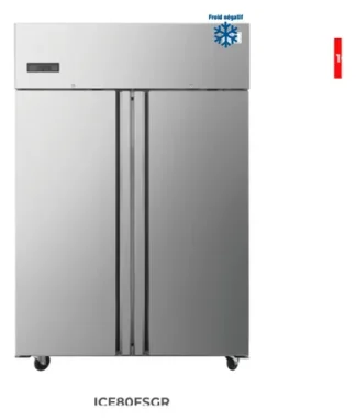 Armoire emboutie négative 2 portes GN2/1 AISI430