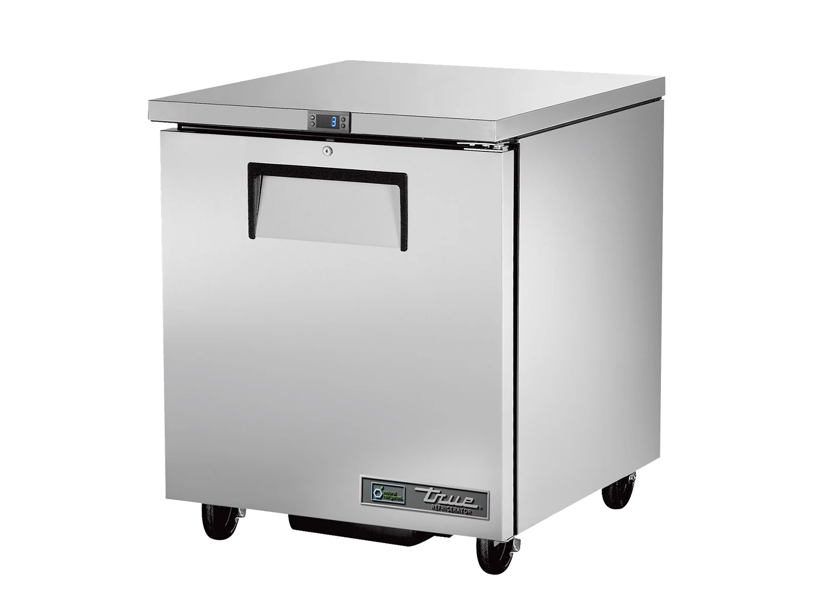 Réfrigérateur comptoir bas pour cuisine, 1 porte battante pleine