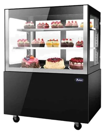 Vitrine droite noire