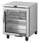 Réfrigérateur comptoir bas pour cuisine, 1 porte battante vitrée TUC-27G-HC~FGD01